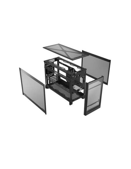 Case, MONTECH, micro ATX/Mini-ITX, Black, Mini Tower, PC, Ten, TEN(B)
