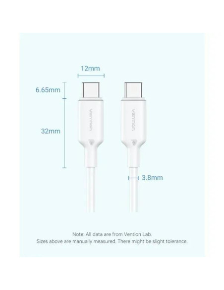 CABLE USB-C TO USB-C/1M BLUE TRCSF VENTION