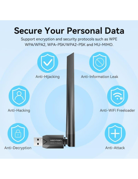 WRL ADAPTER USB 650MBPS/DUAL BAND KDTB0 VENTION