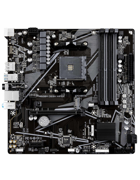 Mainboard, GIGABYTE, AMD A520, Socket AM4, micro ATX, RAM DDR4-SDRAM, 4xSlots, Wi-Fi Yes, Bluetooth Yes, 1xNumber of M.2 (M) sl