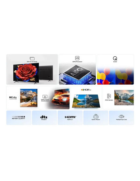 TV Set, TCL, 50 ", 4K Ultra HD, 3840 x 2160 pixels, Flat, 16:9, QLED, 50T69C