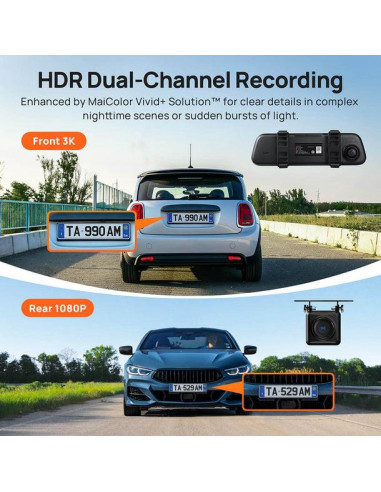 DASHCAM REARVIEW/S500 70MAI