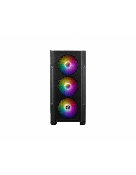 Case, MSI, MAG FORGE M100R, Micro, Not included, MicroATX, MiniITX, Colour Black, MAGFORGEM100R