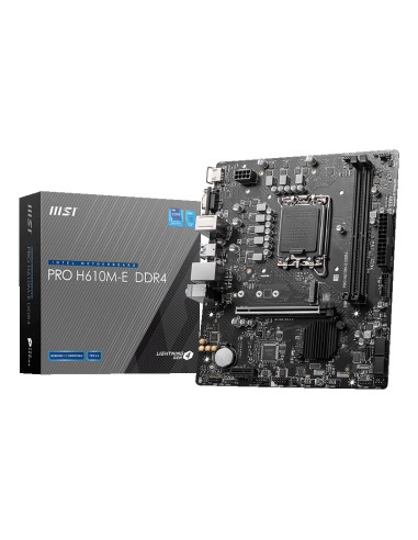 Mainboard, MSI, Intel H610, LGA1700, MicroATX, Memory DDR4, Memory slots 2, 1xPCI-Express 1x, 1xPCI-Express 16x, 1xM.2, 1x15pin