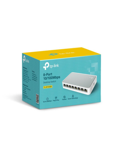 Switch, TP-LINK, 8x10Base-T / 100Base-TX, TL-SF1008D
