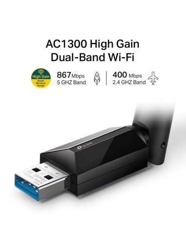 WRL ADAPTER 1300MBPS USB/ARCHER T3U PLUS TP-LINK