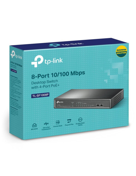 Switch, TP-LINK, 8x10Base-T / 100Base-TX, TL-SF1008P
