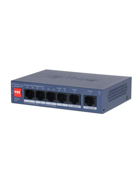 Switch, DAHUA, CS4006-4ET2GT-36, Switch type Managed, Switch layer L2, Form factor Desktop/Wall-Mounting, 6xRJ-45 ports, RJ-45 