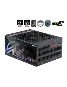 Power Supply, MSI, MPG Ai1300TS PCIE5, ATX, PC, 100 - 240 V, 1300 W, MPGAI1300TSPCIE5