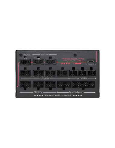 Power Supply, MSI, MPG Ai1300TS PCIE5, ATX, PC, 100 - 240 V, 1300 W, MPGAI1300TSPCIE5
