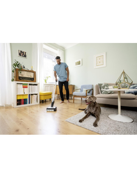 Vacuum Cleaner, KARCHER, dry&wet, Electric broom, Grey/White/Black, Bagless, Battery, 2.3 kg, 1.056-200.0