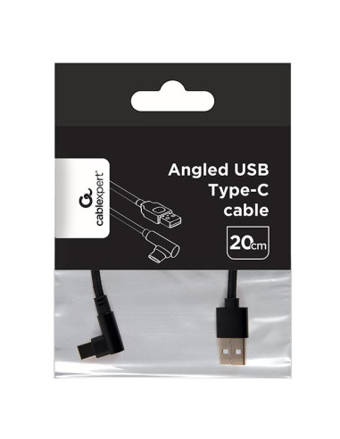 CABLE USB2 TO USB-C ANGLED/CC-USB2-AMCML-0.2M GEMBIRD