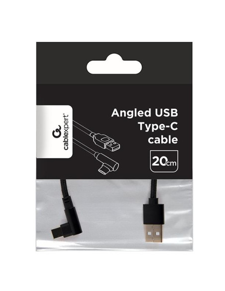 CABLE USB2 TO USB-C ANGLED/CC-USB2-AMCML-0.2M GEMBIRD