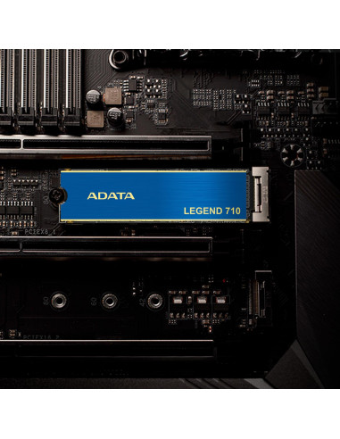 SSD, ADATA, LEGEND 710, 512GB, M.2, PCIE, NVMe, 3D NAND, Write speed 1000 MBytes/sec, Read speed 2400 MBytes/sec, TBW 130 TB, M