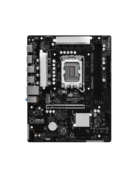 Mainboard, ASROCK, Intel H810, LGA 1851 (Socket V1), micro ATX, RAM DDR5-SDRAM, 2xSlots, 1xNumber of M.2 (M) slots, H810M-PGEN5