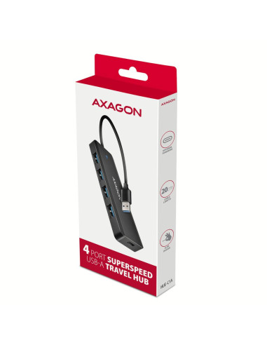I/O HUB USB TRAVEL/0.19M HUE-C1A AXAGON