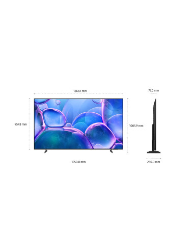 TV Set, SAMSUNG, 75 ", 4K Ultra HD, 3840 x 2160 pixels, Flat, 16:9, LED, UE75U7022FKXXH