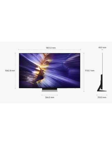 TV Set, SAMSUNG, 83 ", 4K Ultra HD, 3840 x 2160 pixels, Flat, 16:9, OLED, QE83S90FAEXXH