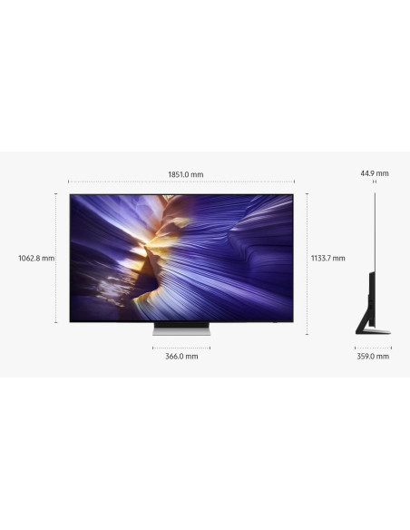 TV Set, SAMSUNG, 83 ", 4K Ultra HD, 3840 x 2160 pixels, Flat, 16:9, OLED, QE83S90FAEXXH