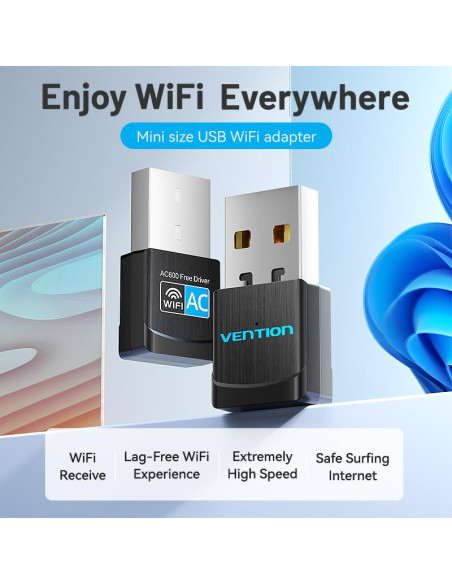 WRL ADAPTER USB 2.4G/5G WI-FI/KDSB0 VENTION