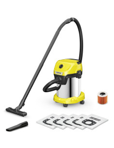 Vacuum Cleaner, KARCHER, Wet and dry vacuum cleaner WD 3 S V-17/4/20 + 4 FB, 1000 Watts, Suction power 230W, Capacity 17 l, Noi