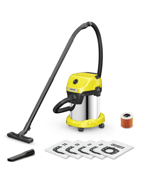 Vacuum Cleaner, KARCHER, Wet and dry vacuum cleaner WD 3 S V-17/4/20 + 4 FB, 1000 Watts, Suction power 230W, Capacity 17 l, Noi