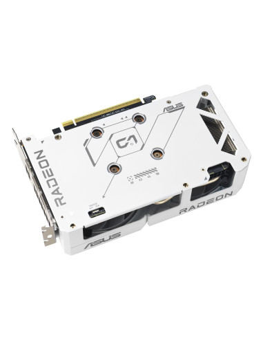 Graphics Card, ASUS, AMD, Radeon RX 9060 XT, 16 GB, GDDR6, PCI Express 5.0, Active, DUAL-RX9060XT-16G-WH