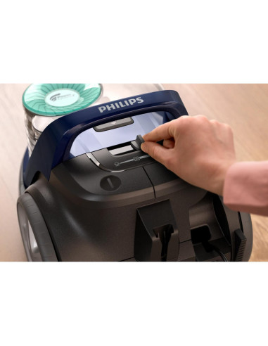Vacuum Cleaner, PHILIPS, Bagless, 900 Watts, Capacity 1.5 l, Noise 77 dB, Dark Grey, Weight 5.3 kg, FC9556/09