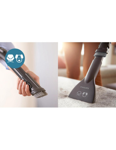 Vacuum Cleaner, PHILIPS, Bagless, 900 Watts, Capacity 1.5 l, Noise 77 dB, Dark Grey, Weight 5.3 kg, FC9556/09