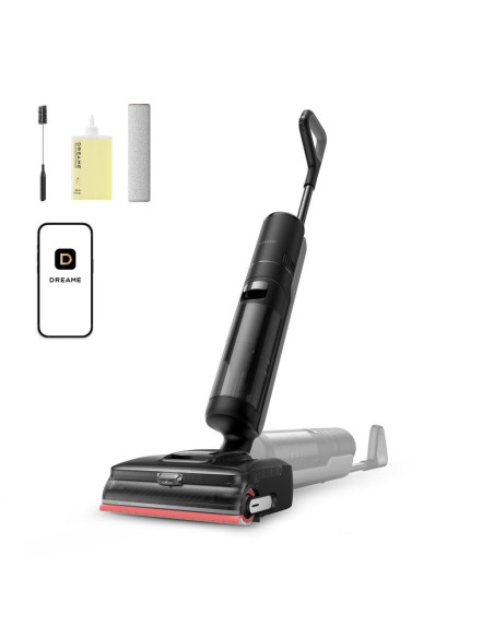 Vacuum Cleaner, DREAME, H15 Pro FoamWash, Dry&wet, Electric mop, Black/Red, Bagless, Battery, Suction power 23000 Pa, HHR46D