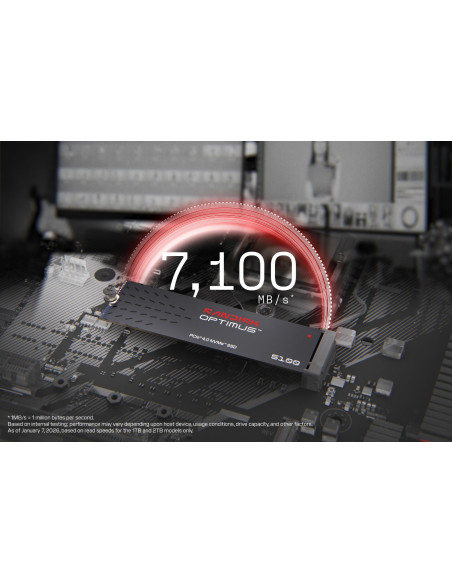 SSD, SANDISK, 600xTBW rating, MTBF 1750000 h, Read speed 7100 MB/s, Write speed 6700 MB/s, NVMe Yes, PCI Express 4.0, M.2, 1000