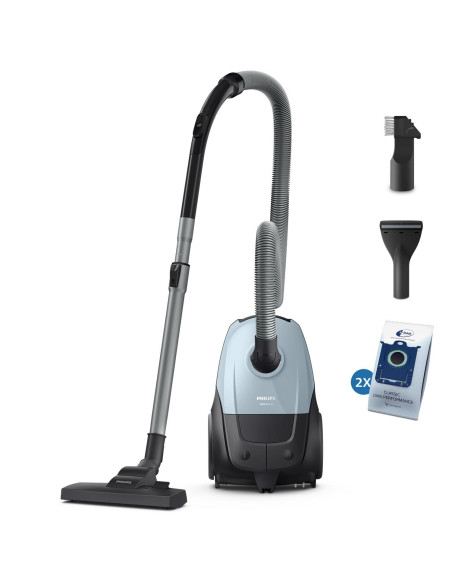 Vacuum Cleaner, PHILIPS, Input power 800 W, Dust capacity 3 L, Cylinder vacuum, Cleaning type Dry, Dust container Dust bag, Col
