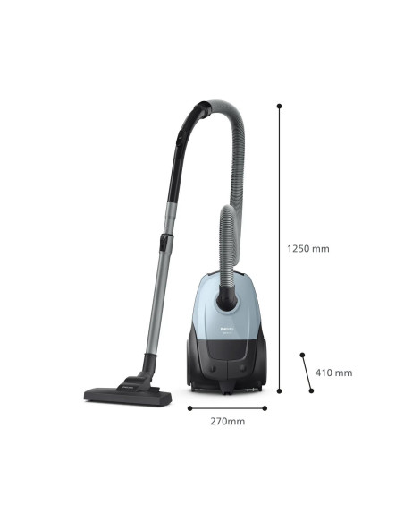 Vacuum Cleaner, PHILIPS, Input power 800 W, Dust capacity 3 L, Cylinder vacuum, Cleaning type Dry, Dust container Dust bag, Col