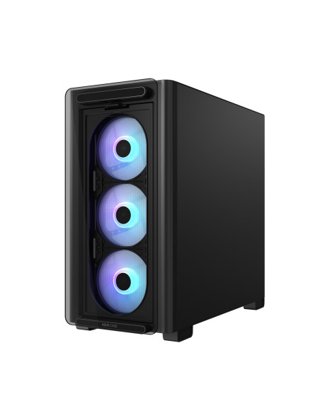 Case, ASUS, A23 PLUS, MidiTower, Case product features Transparent panel, MicroATX, MiniITX, Colour Black, A23PLUSTG/ARGBBLACK