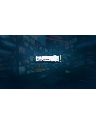 SSD, KINGSTON, NV3, 500GB, M.2, PCIE, NVMe, 3D NAND, Write speed 3000 MBytes/sec, Read speed 5000 MBytes/sec, TBW 160 TB, MTBF 