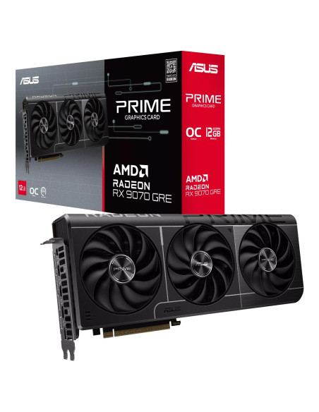 Graphics Card, ASUS, AMD, Radeon RX 9070 GRE, 2280 MHz, 12 GB, GDDR6, 192 bit, PCI Express 5.0, Active, PRIME-RX9070GRE-O12G