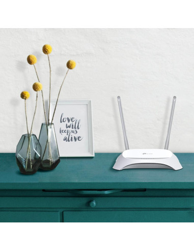 Wireless Router, TP-LINK, TL-MR3420, Wi-Fi 4 (802.11n), Data speed 300 Mbit/s, Ethernet WAN Yes, WAN connection type RJ-45, Eth