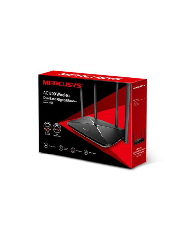 Wireless Router, MERCUSYS, Wireless Router, 1167 Mbps, LAN WAN ports 4, Number of antennas 4, AC12G