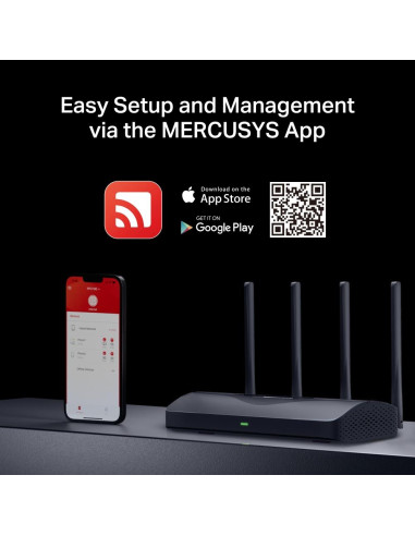 Wireless Router, MERCUSYS, Router, 3600 Mbps, Number of antennas 4, MR27BE