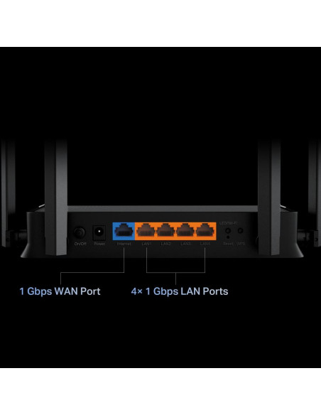 Wireless Router, TP-LINK, 3600 Mbps, Number of antennas 4, ARCHERBE220