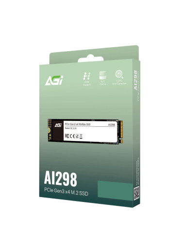 SSD, AGI, 300xTBW rating, MTBF 1600000 h, Read speed 3000 MB/s, Write speed 1400 MB/s, NVMe Yes, PCI Express 3.0, M.2, 512 GB, 