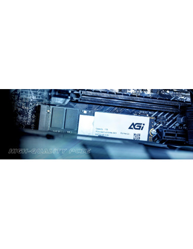 SSD, AGI, 300xTBW rating, MTBF 1600000 h, Read speed 3000 MB/s, Write speed 1400 MB/s, NVMe Yes, PCI Express 3.0, M.2, 512 GB, 