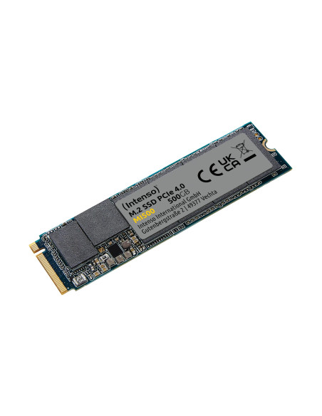 SSD, INTENSO, MI500, 500GB, M.2, NVMe, 3D NAND, Write speed 4000 MBytes/sec, Read speed 5300 MBytes/sec, 4mm, TBW 300 TB, MTBF 