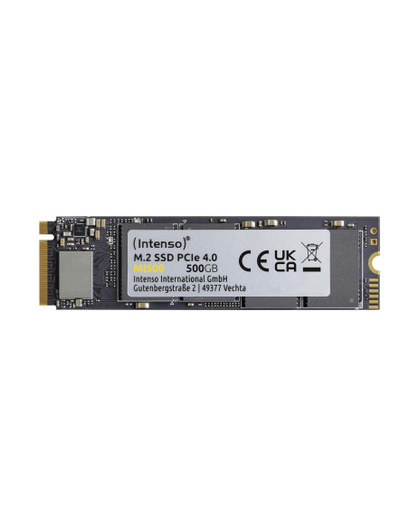 SSD, INTENSO, MI500, 500GB, M.2, NVMe, 3D NAND, Write speed 4000 MBytes/sec, Read speed 5300 MBytes/sec, 4mm, TBW 300 TB, MTBF 