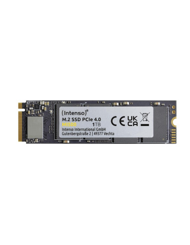 SSD, INTENSO, MI500, 1TB, M.2, NVMe, 3D NAND, Write speed 4500 MBytes/sec, Read speed 5300 MBytes/sec, 4mm, TBW 600 TB, MTBF 15