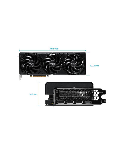 Graphics Card, PALIT, NVIDIA, GeForce RTX 5080, 2295 MHz, 16 GB, GDDR7, 256 bit, PCI Express 5.0, Active, NE75080U19T2-GB2035S