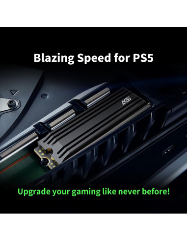 SSD, AGI, 750xTBW rating, MTBF 2000000 h, Read speed 7400 MB/s, Write speed 5200 MB/s, NVMe Yes, PCI Express 4.0, M.2, 1000 GB,