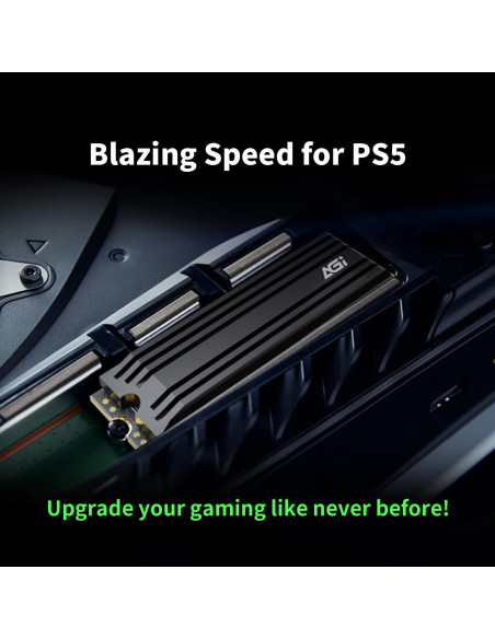 SSD, AGI, 750xTBW rating, MTBF 2000000 h, Read speed 7400 MB/s, Write speed 5200 MB/s, NVMe Yes, PCI Express 4.0, M.2, 1000 GB,