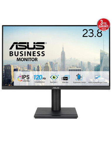 LCD Monitor, ASUS, 23.8 ", 1920 x 1080 pixels, Full HD, Native aspect ratio 16:9, LED, Flat, 90LM02W1-B01171