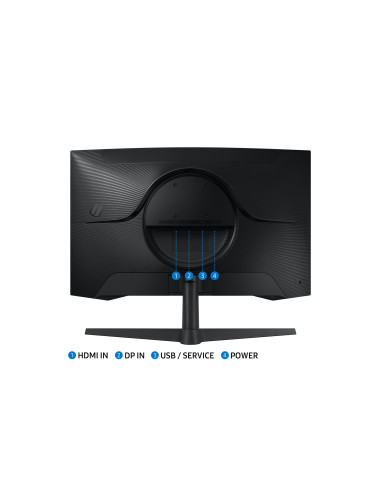 LCD Monitor, SAMSUNG, LS27CG552EUXEN, 27", Gaming/Curved, Panel VA, 2560x1440, 16:9, 165 Hz, Matte, 1 ms, Height adjustable, Co